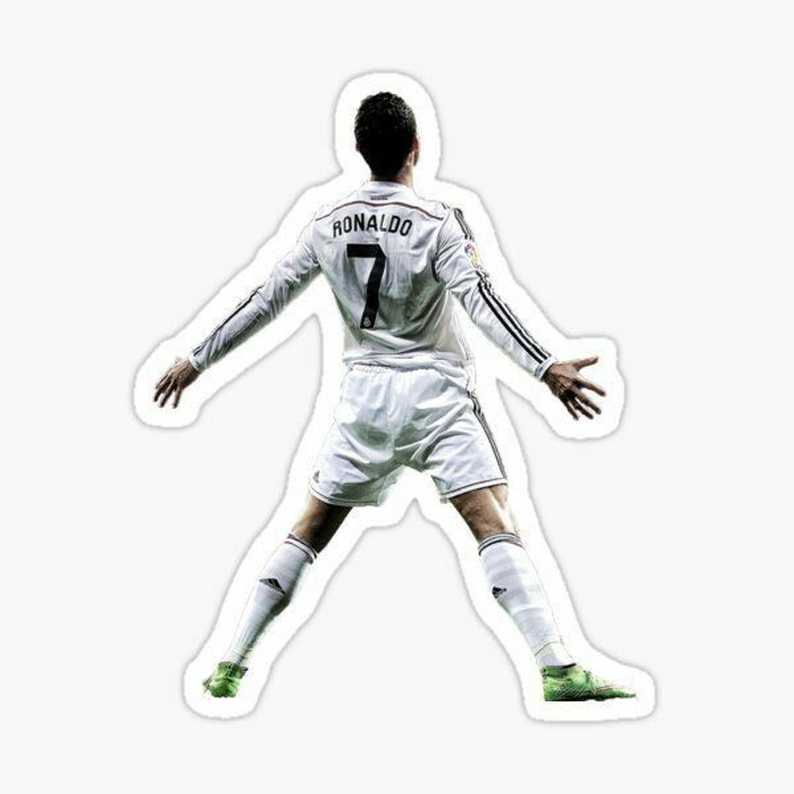 soccer player with his arms out in the air