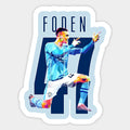 sticker depicting a soccer player with the number seven