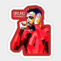 sticker with the image of a man holding his hands up to his face