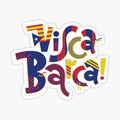 sticker with the words vice baca in different colors and patterns on it