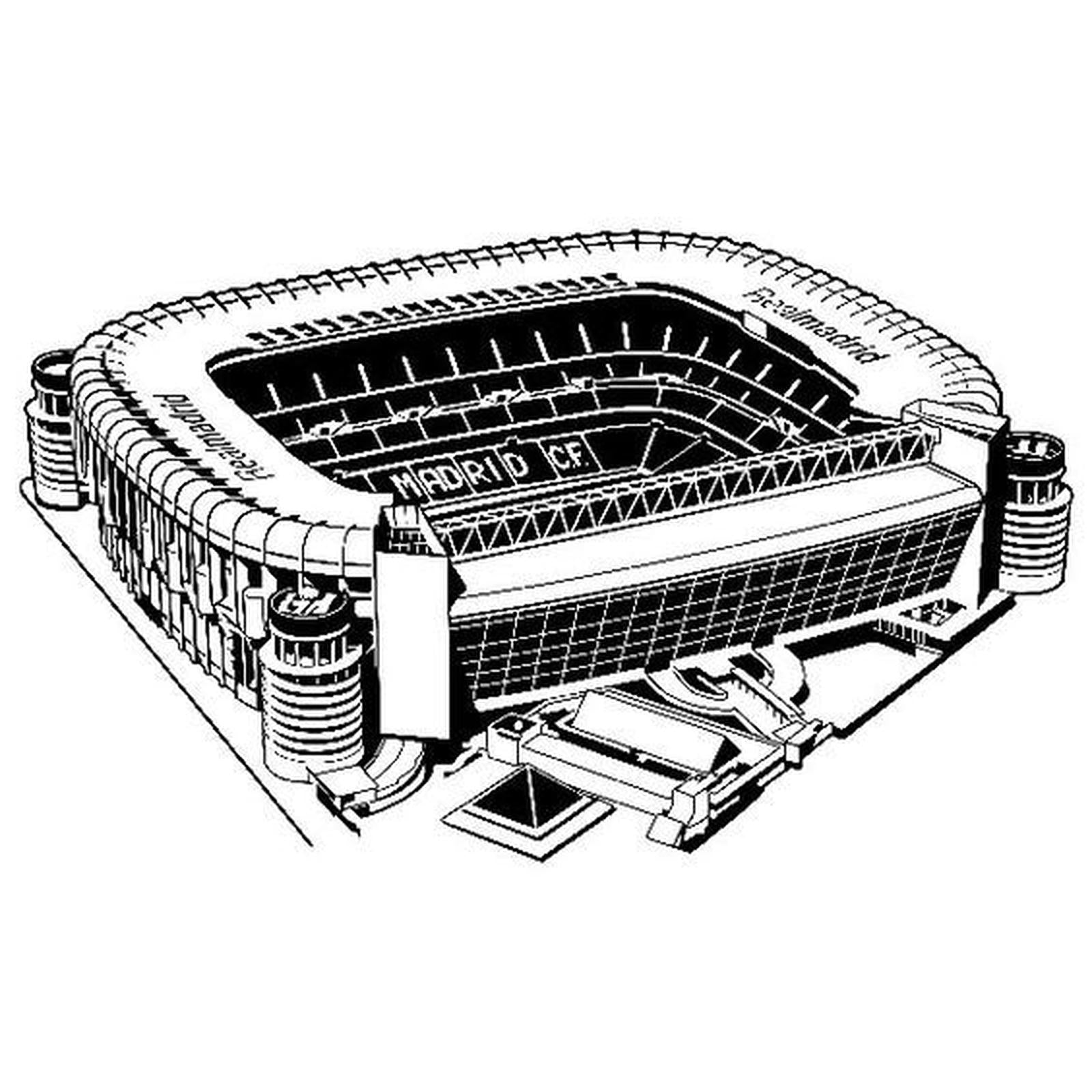 wall sticker depicting the stadium in black and white