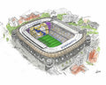 an artist's rendering of the proposed stadium
