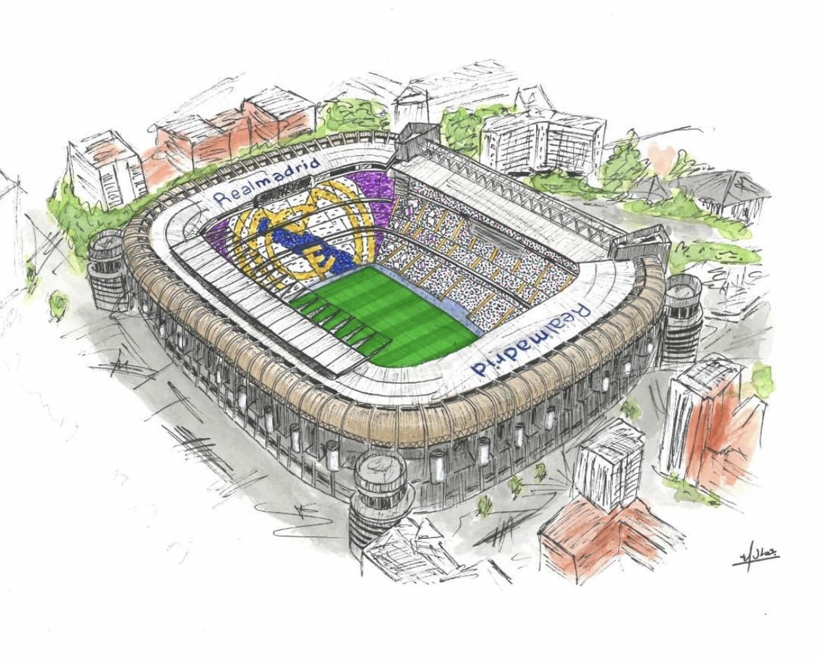 an artist's rendering of the proposed stadium