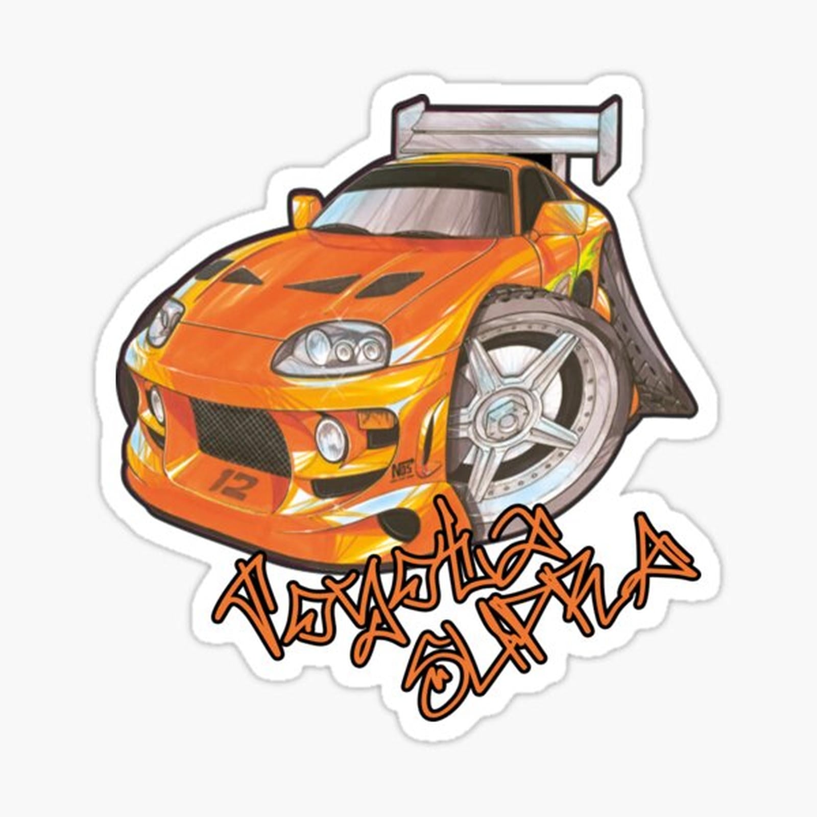 Toyota Supra drawing style