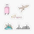travel aesthetic pack of five
