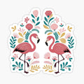 Two flamingos