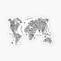 Typography World Map.