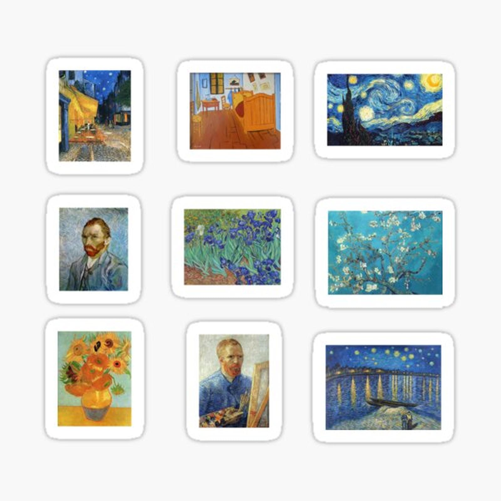 Van Gogh's Most Popular Paintings (Sticker Pack)