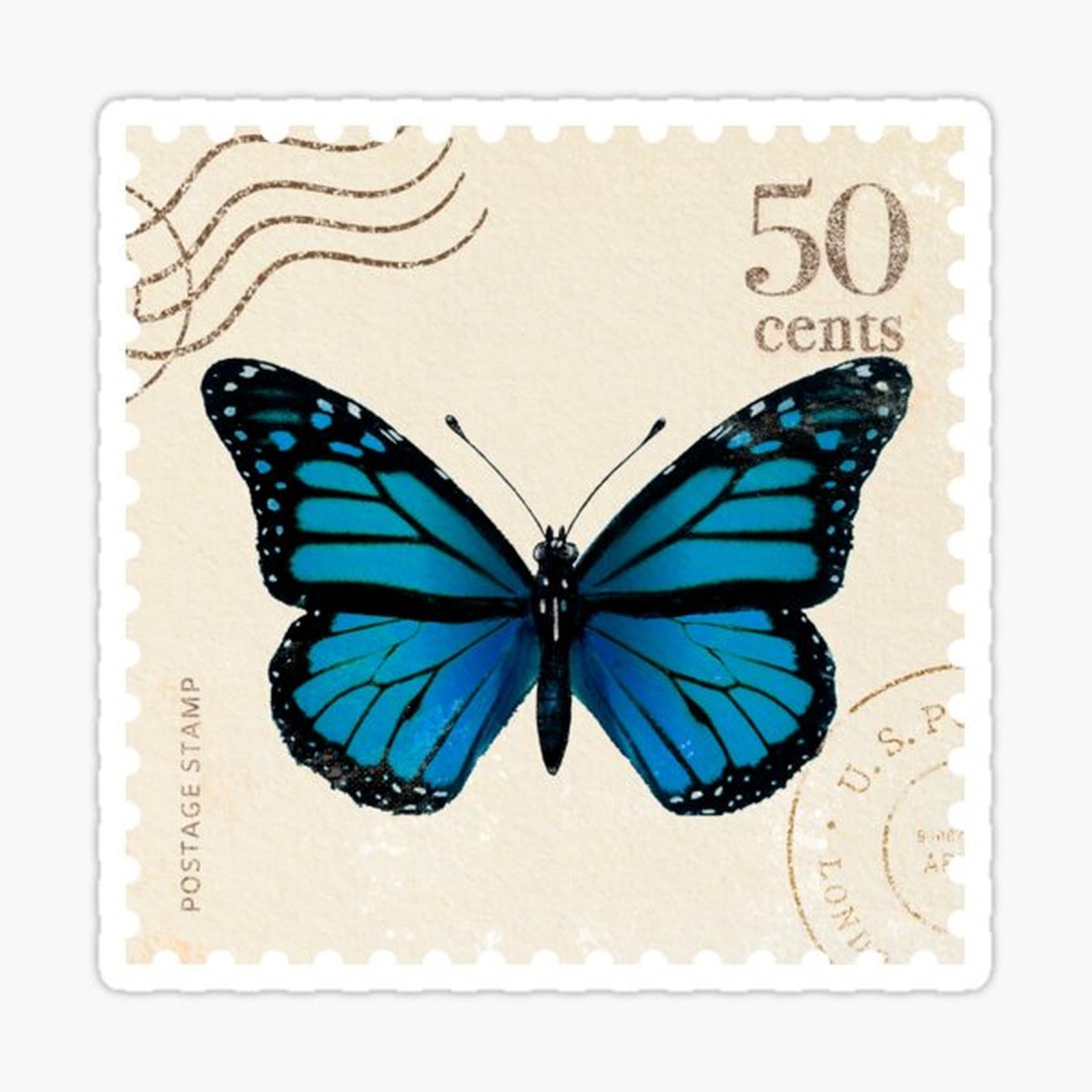 Vintage Butterfly Stamp