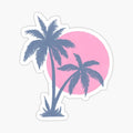 Vintage palm trees sticker