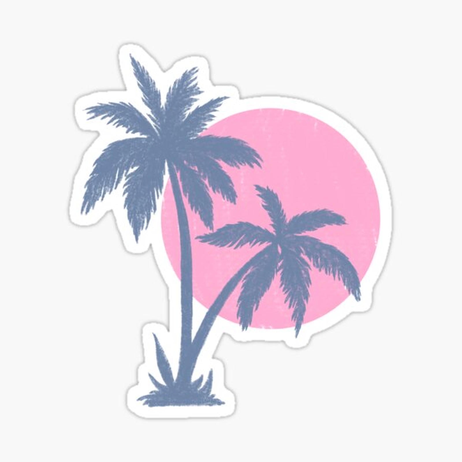 Vintage palm trees sticker