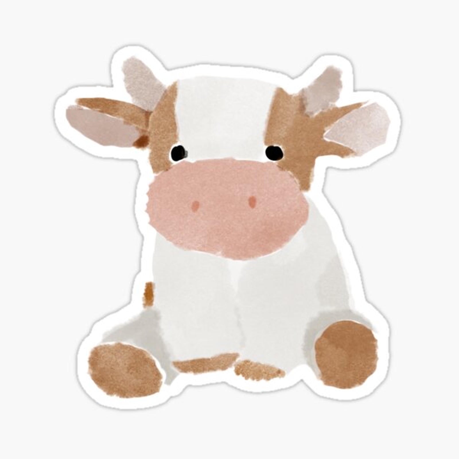 watercolor cow