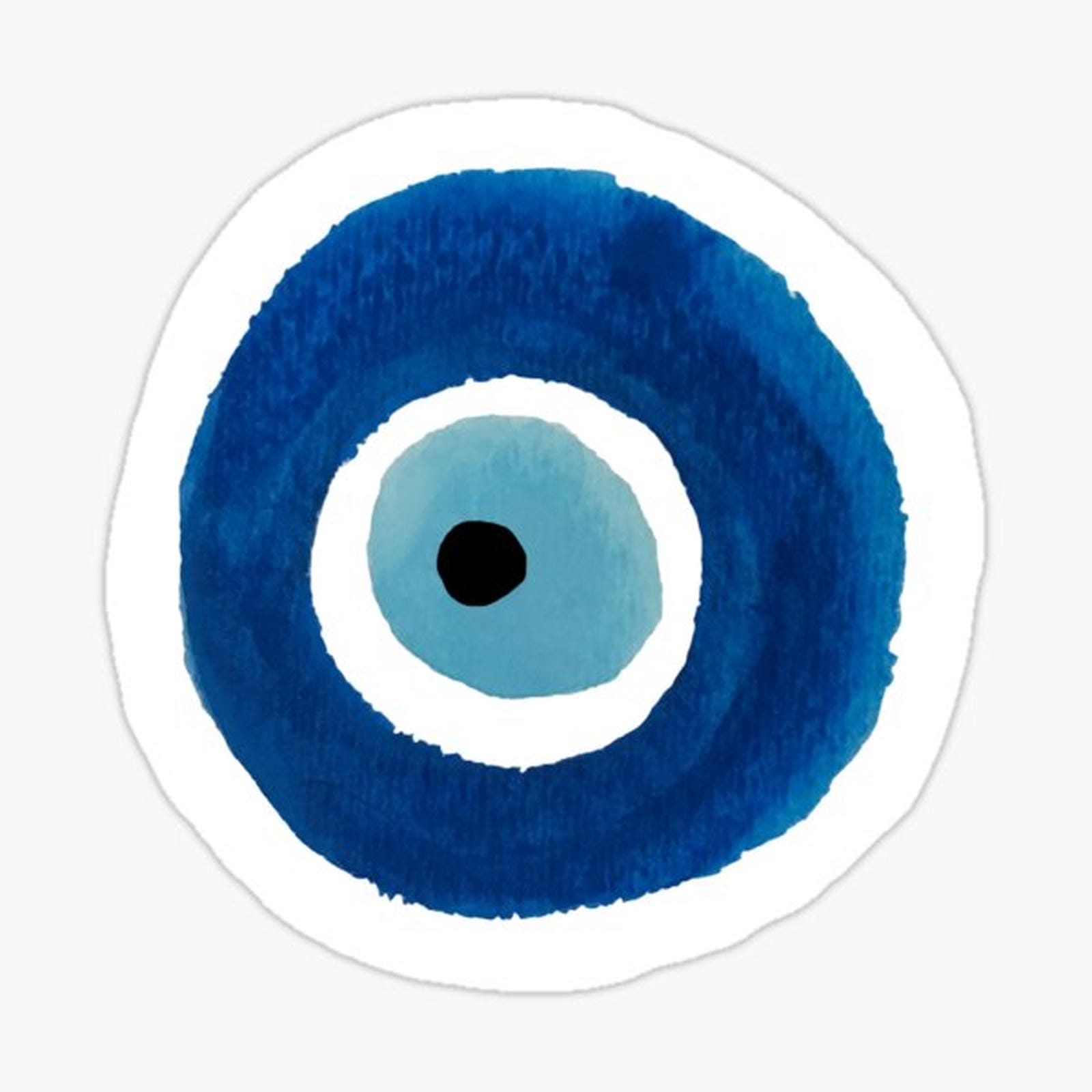 watercolor evil eye