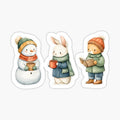 watercolor winter animals