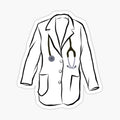 White Coat and Black Stethoscope