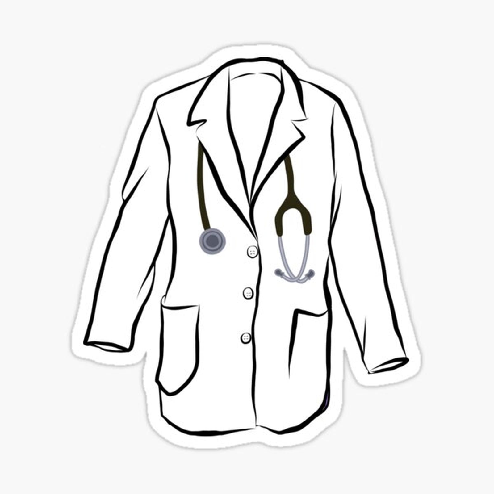 White Coat and Black Stethoscope
