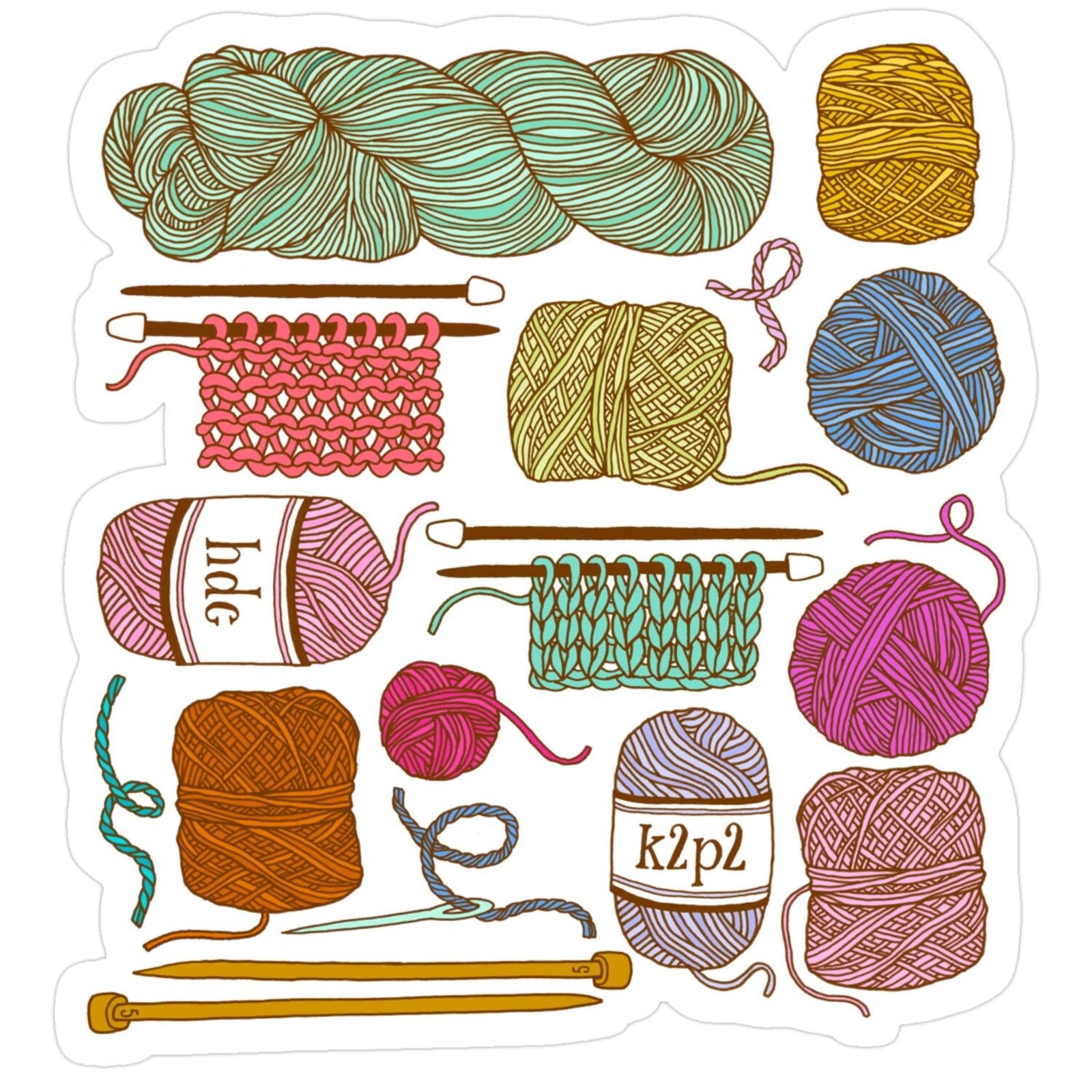 yarn and knitting needles