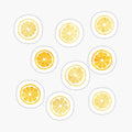 Yellow Watercolor Lemon Slices Pattern